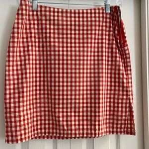 Tommy Hilfiger Gingham Skirt- Red/White